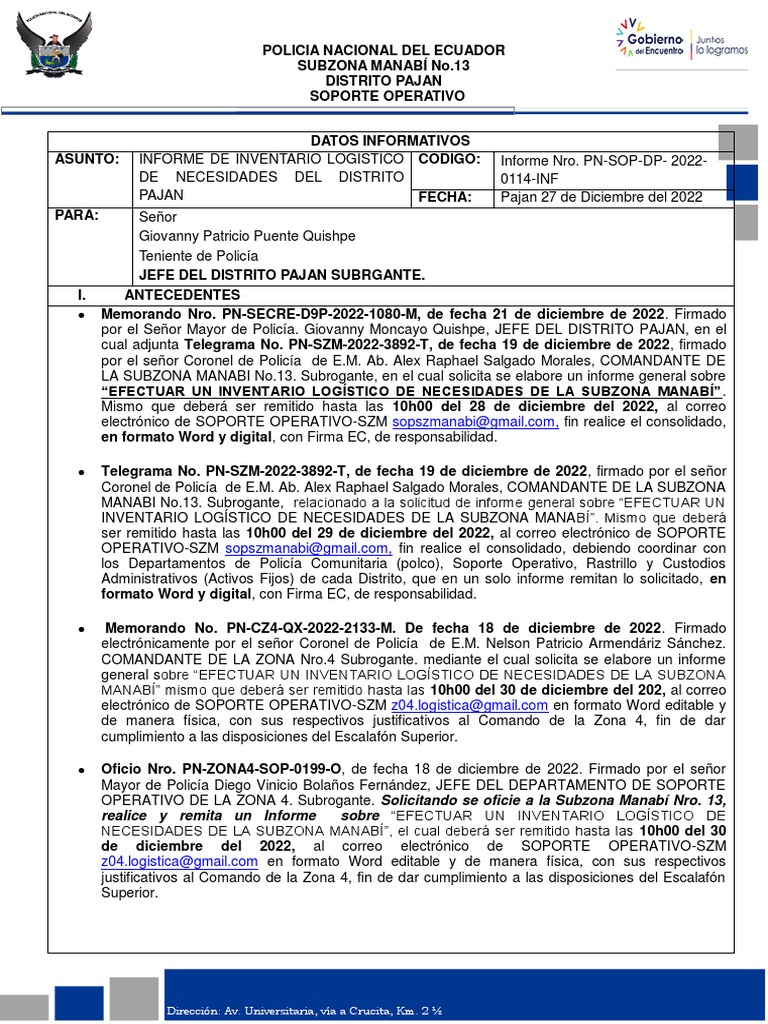 Informe de Consolidacion Pajan Signed Signed Signed | PDF | Policía | Baño