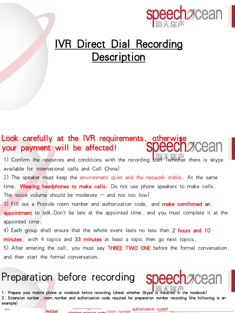 IVR Guidelines for Skype Calls | PDF | Interactive Voice Response ...