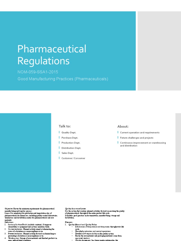 Pharmaceutical Regulations | PDF | Quality Management System | Warehouse