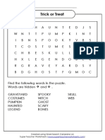 Halloween Word Search Puzzle