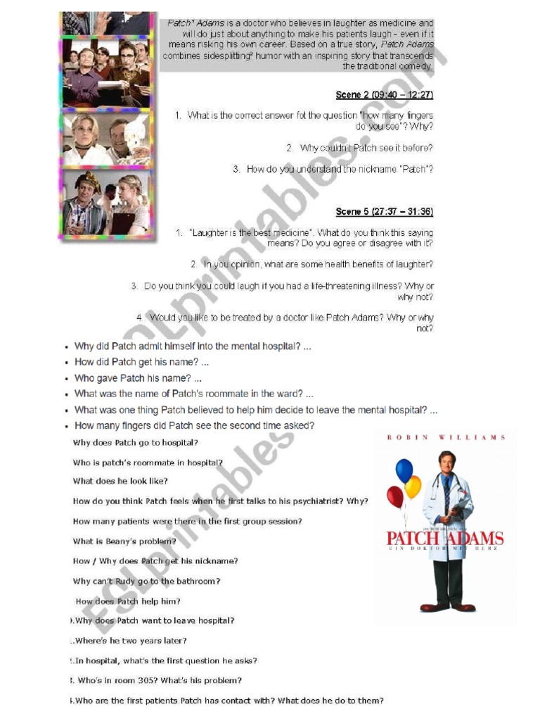 Patch Adams Questions PDF