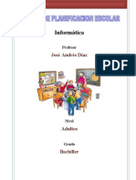 Diseño de Planificacion Escolar - Informatica