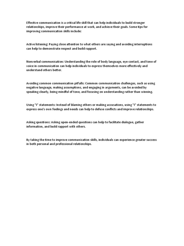 Enhancing Communication Skills Effectively | PDF