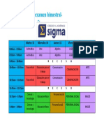 Horario de Exámen