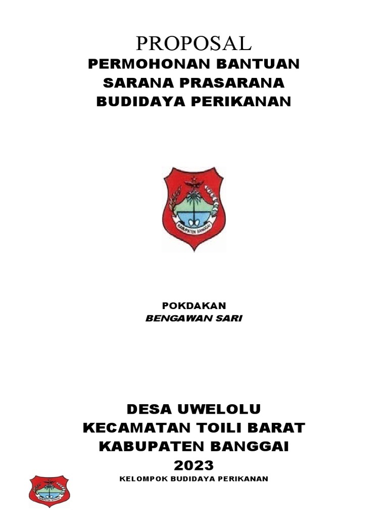 Proposal Bantuan Budidaya Perikanan Uwelolu | PDF