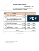 Cotización de Trabajo Técnico