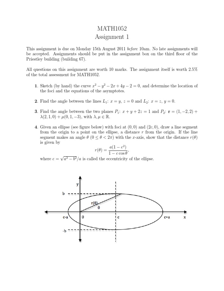 MATH1052 Assignment 1 Details | PDF | Teaching Methods & Materials