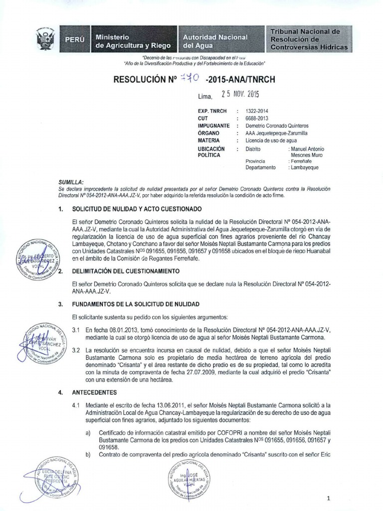Exp 1322-2014 Demetrio Coronado Quinteros | PDF | Justicia | Crimen y ...