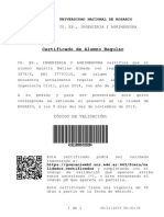 Certificado Alumno Regular