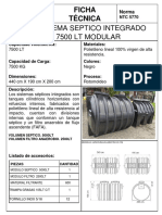 Sistema séptico modular de 7500L para tratamiento de aguas residuales