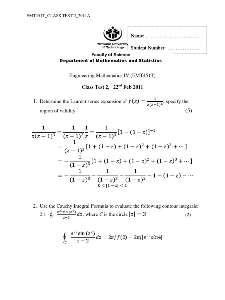 Class Test 2 | PDF | Science & Mathematics