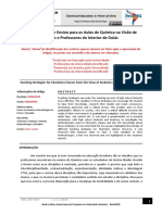 ARTIGO As Estratégias de Ensino para As Aulas de Química Na Visão de Alunos e Professores Do Interior de Goiás