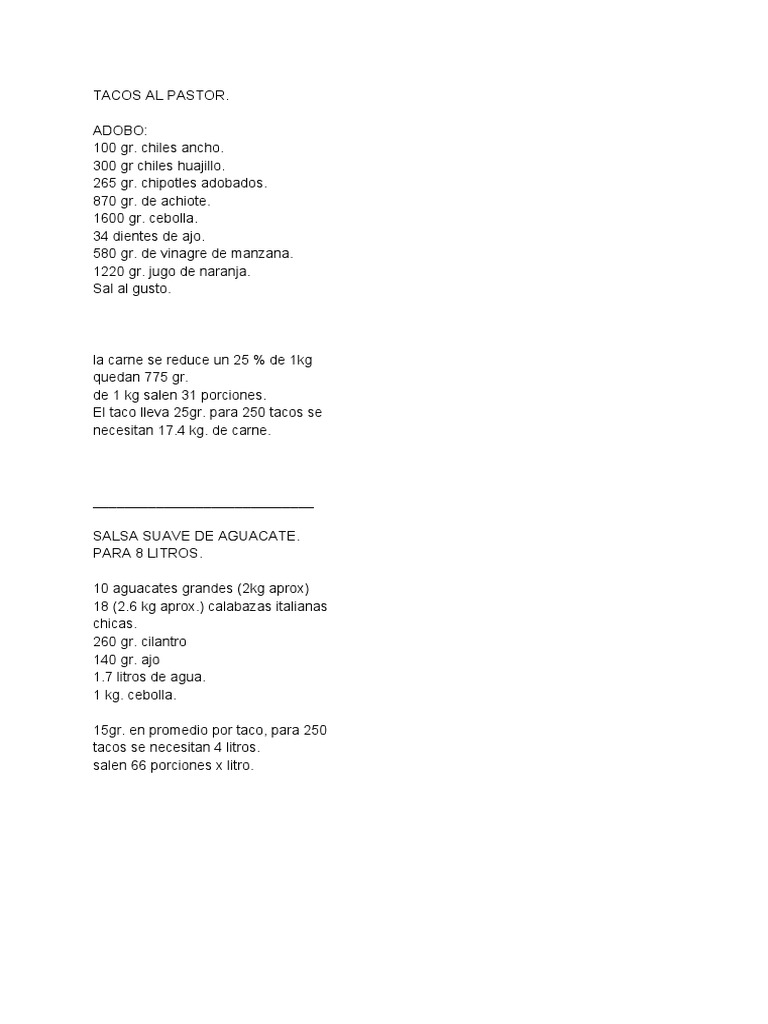 Tacos Al Pastor PDF