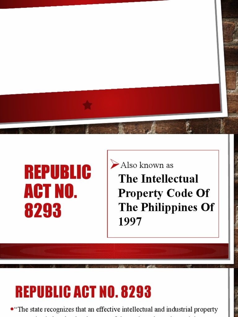 Overview of RA 8293: IP Code Philippines | PDF | Intellectual Property ...