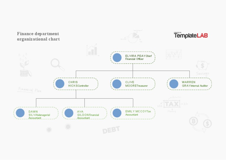 Finance Dept Org Chart PDF Finance & Money Management