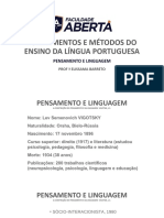 Fundamentos e Métodos Do Ensino Da Língua Portuguesa - Pensamento e Linguagem