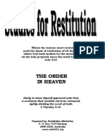 The order in heaven according to the Bible