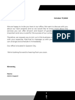 Letter For Invitation For A Company Visit