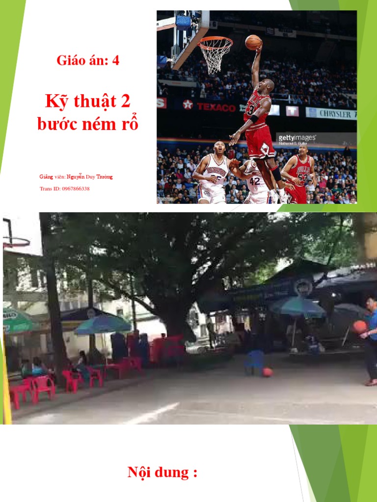 Giáo án: 4: Kỹ thuật 2 bước ném rổ | PDF