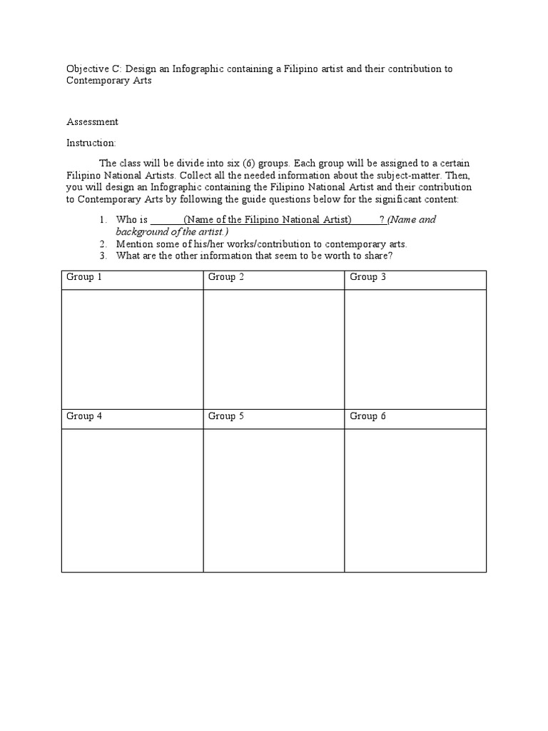Contemporary arts activity pdf