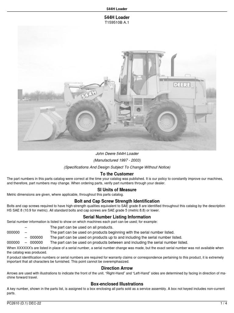 544H Loader TC54H Tool Carrier and 544H LL Log Loader Introduction ...