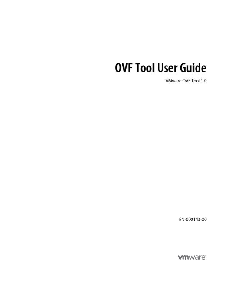 Ovftool 10 Userguide | PDF