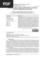 An Optimum Design of High Sensitivity PMMA-coated FBG Sensor For Temperature Measurement