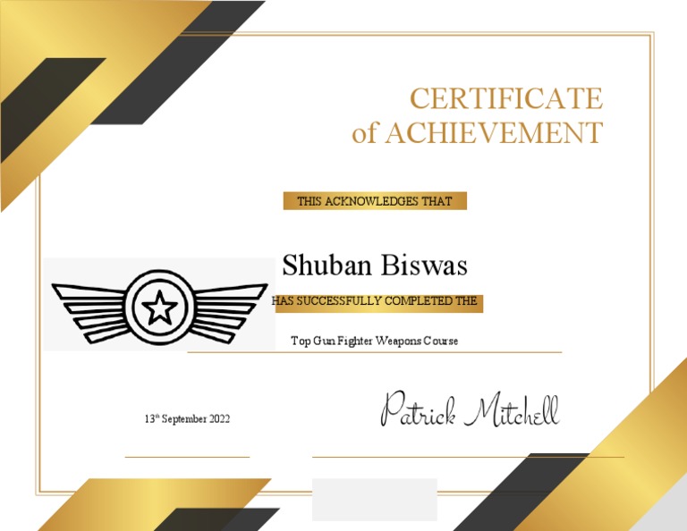 Template For Award Certificates | PDF