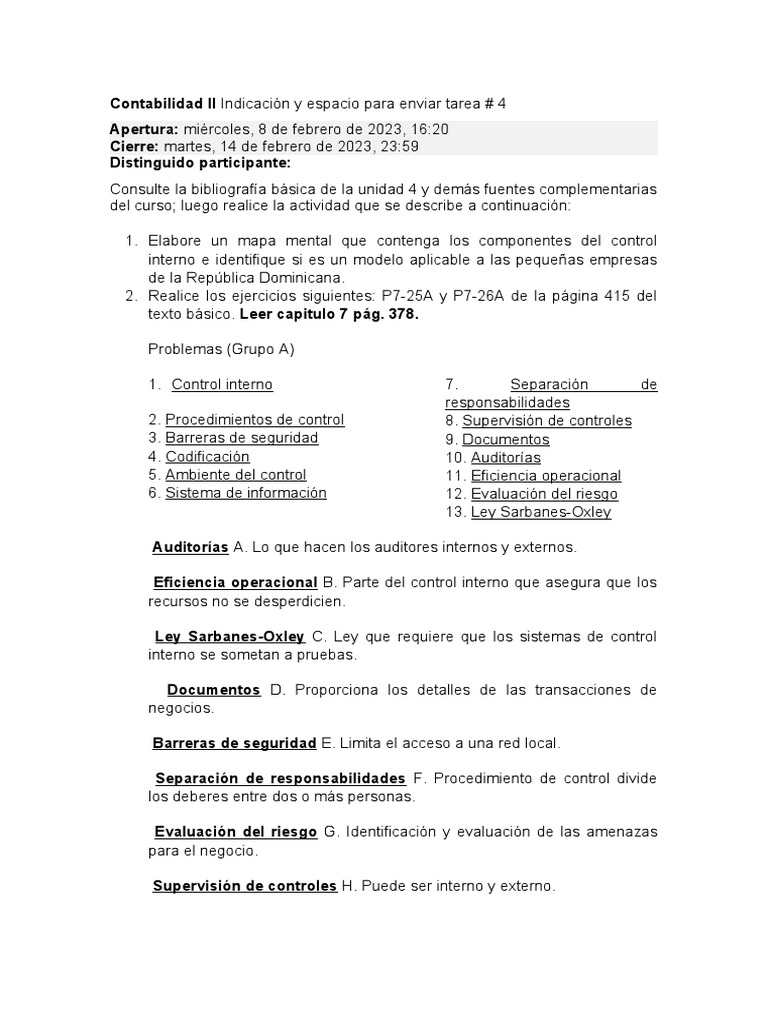 Contabilidad Ii Tarea 4 Descargar Gratis Pdf Contabilidad Auditoría