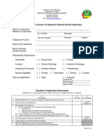 Application For Lto Clinical Lab.
