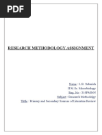 Primary Vs Secondary Sources of Literature Review