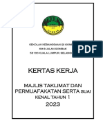 Kertas Kerja Orientasi 2023 Tahun 1