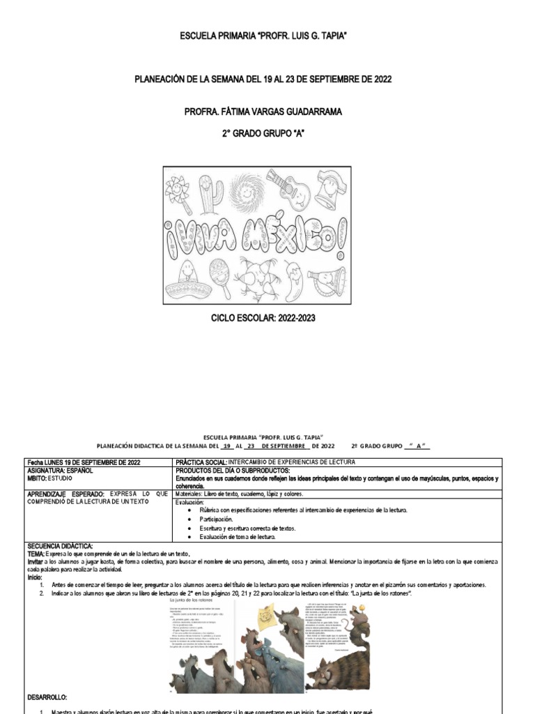 PLANEACION 4 2°GRADO | PDF | Evaluación | Aprendizaje