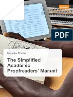 The Simplified Academic Proofreaders Manual