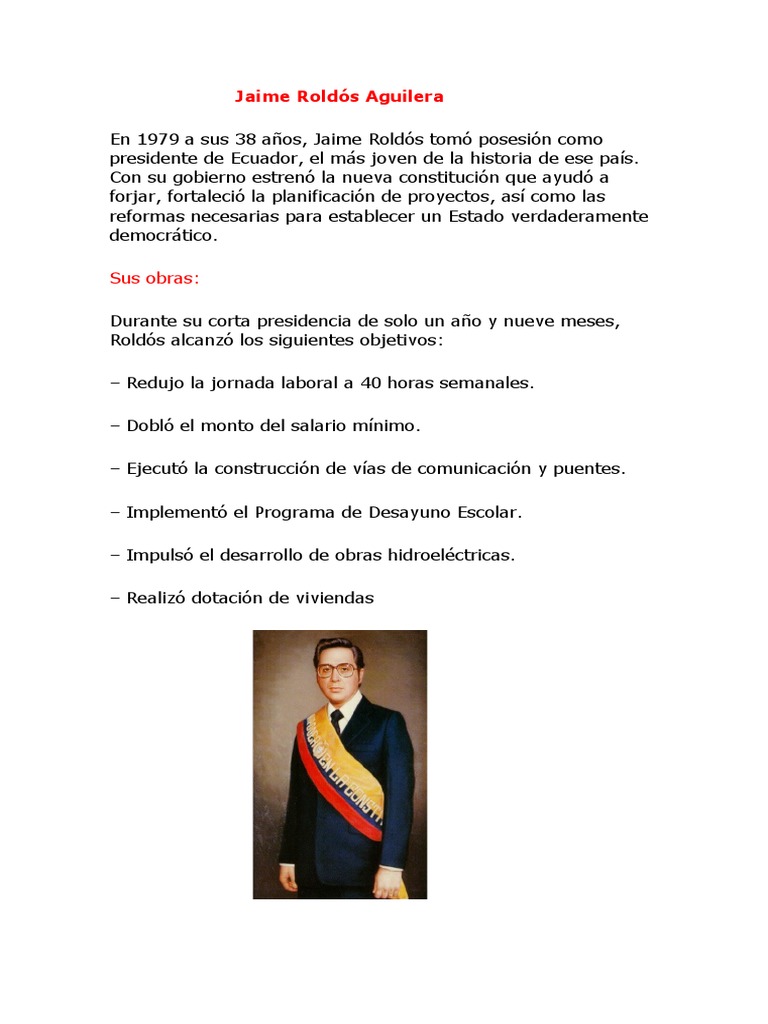 Jaime Roldós Aguilera | PDF | Política