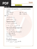 Jee Advanced Hyperbola Important Questions