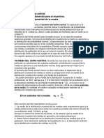 Teorema Del Límite Central Distribución Fundamental para El Muestreo. Distribución Fundamental de La Media