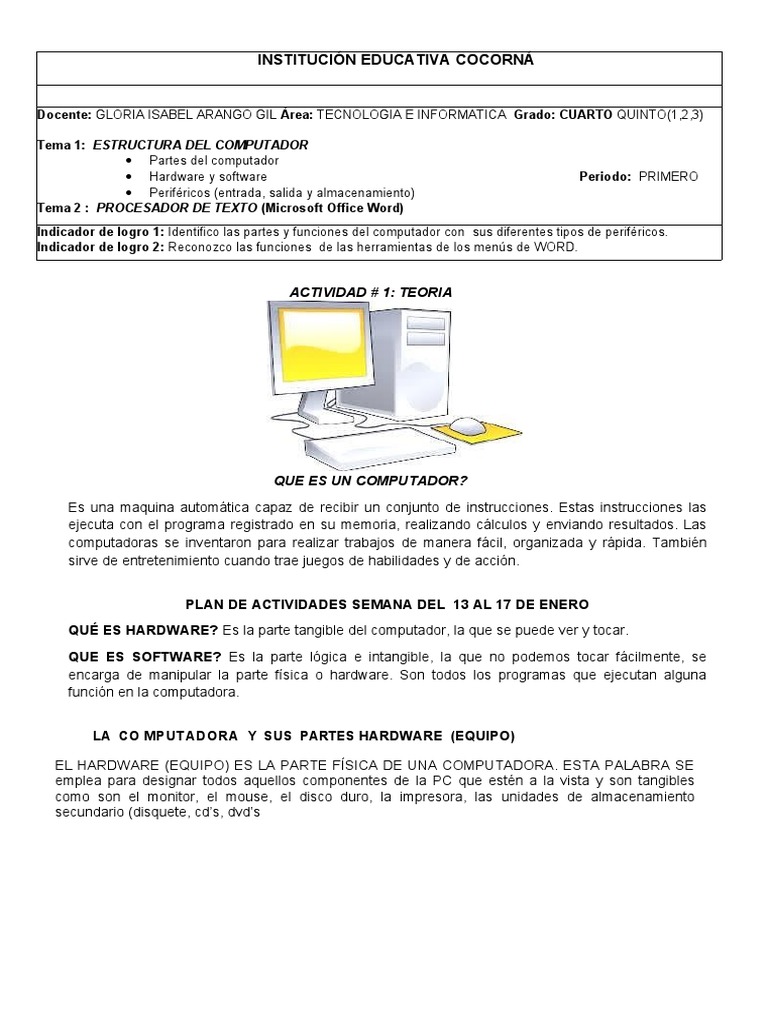 Tecnologia Grado Cuarto y Quinto | PDF