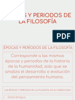 Épocas y Periodos de La Filosofía