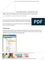 Segurança - Quebrando Senhas de Projetos VBA Do Microsoft Office - Tomás Vásquez - Blog