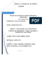 Cálculo integral aplicaciones áreas volúmenes teorema valor medio