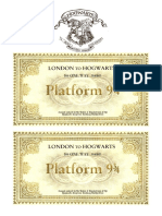 Permiso de Hogsmeade y Tiket Anden 9 Y3.4