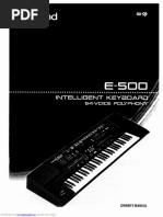 Roland E-500 Owner's Manual