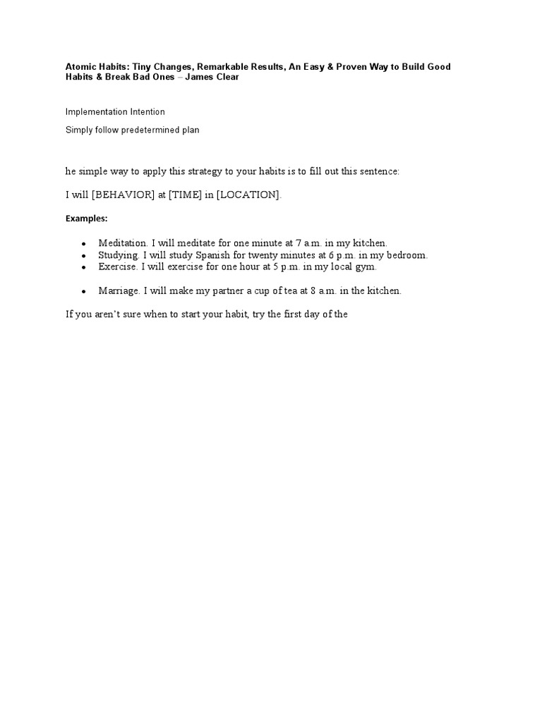 Atomic Habits Notes PDF