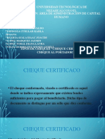 Tipos de cheques certificado y al portador