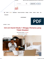 Ciri-Ciri Hamil Muda 1 Minggu Pertama Yang Tidak Disadari