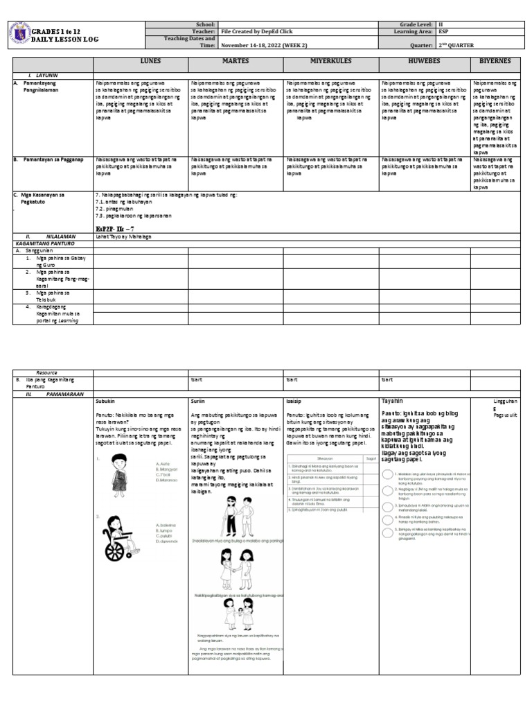 DLL - Esp 2 - Q2 - W2 | PDF