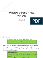 Lesson 2 - Rational Exponents and Radicals
