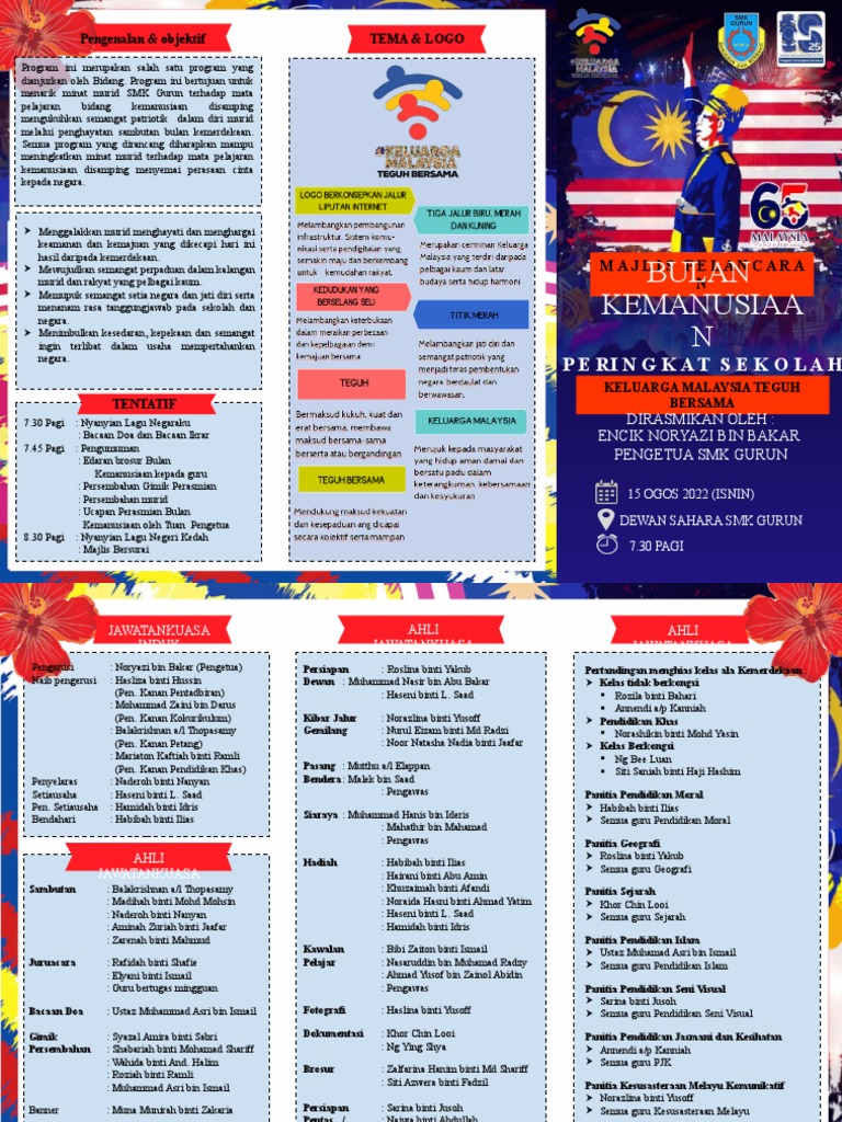 Brosur Perasmian Bulan Kemerdekaan | PDF