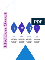 Swot Powerpoint Slide Hidden Swot 4 Blue Style 1 4 3